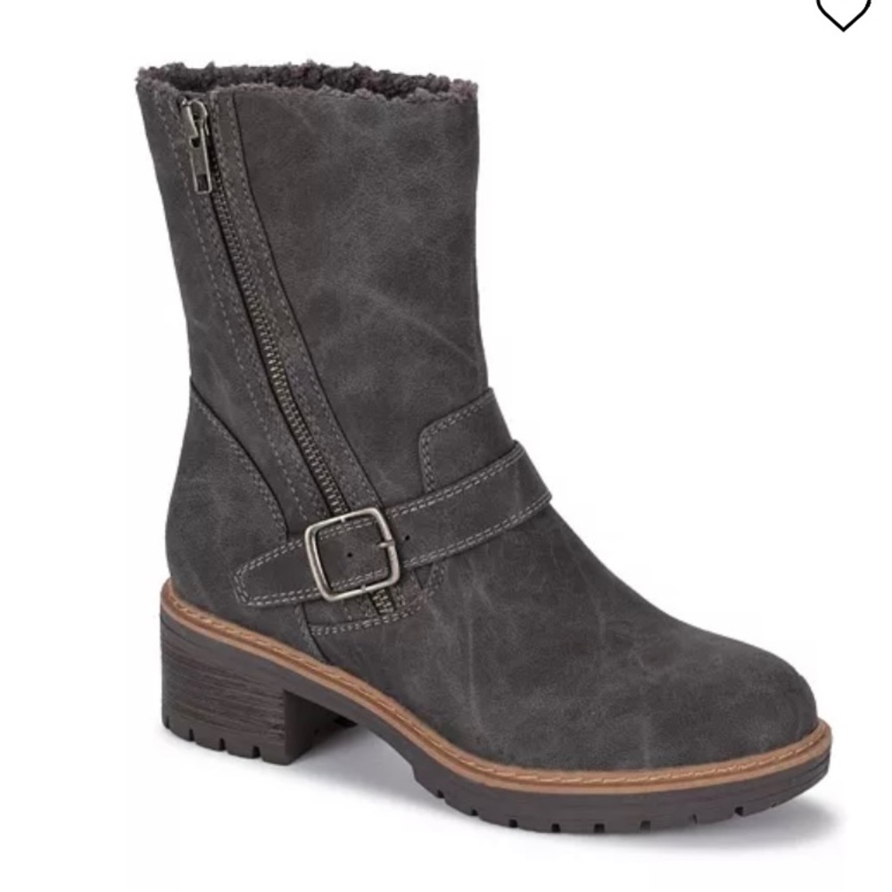 BareTraps Alary Midcalf Lug Sole Moto Boots Size 11 (Note fit like a 11.5)